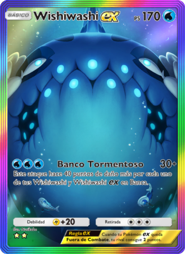 Wishiwashi ex 202 — Celestial Guardians (Spanish Pokémon TCG card)