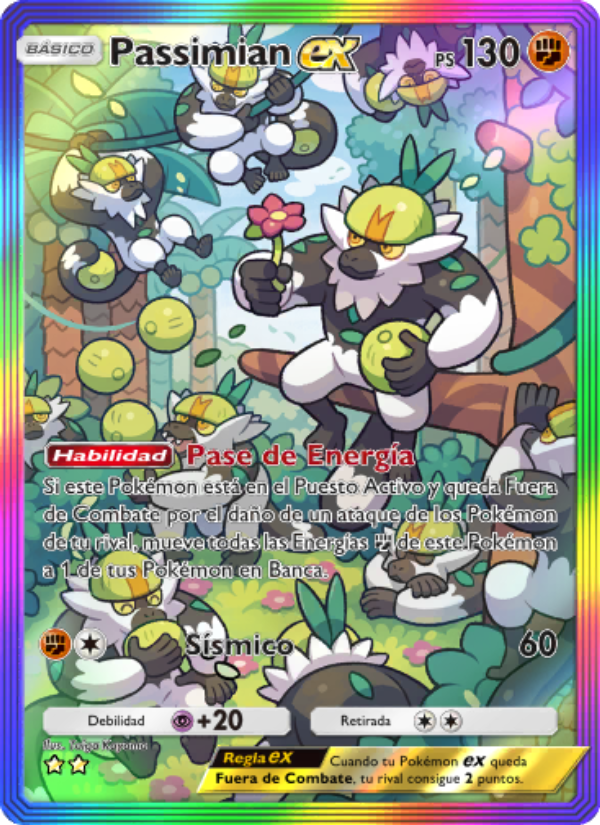 Passimian ex 205 — Celestial Guardians (Spanish Pokémon TCG card)