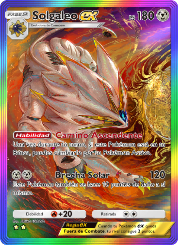 Solgaleo ex 207 — Celestial Guardians (Spanish Pokémon TCG card)