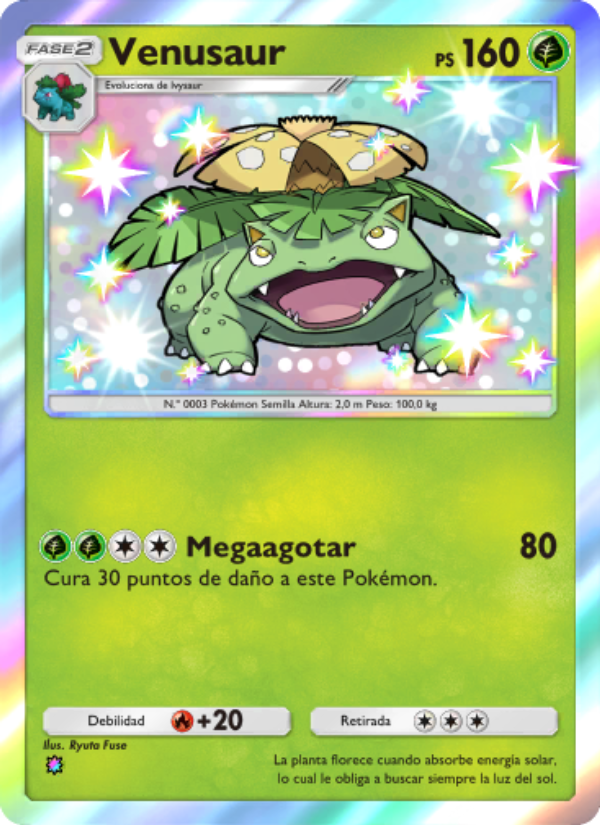 Venusaur 212 — Celestial Guardians (Spanish Pokémon TCG card)