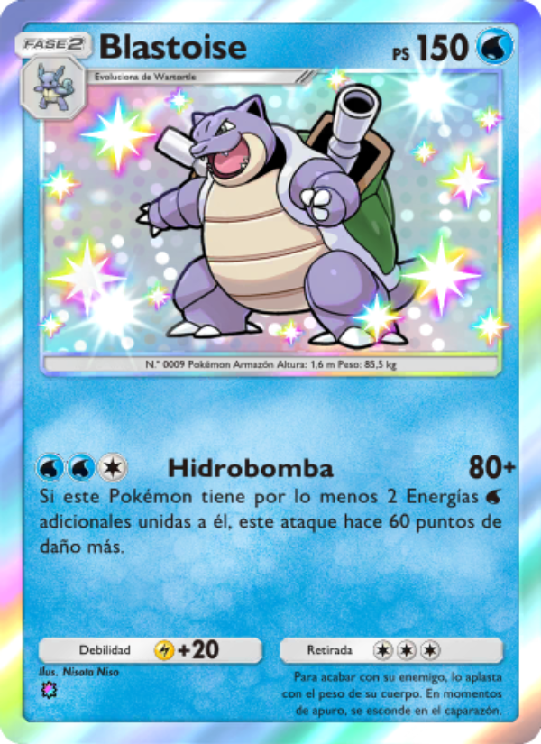 Blastoise 217 — Celestial Guardians (Spanish Pokémon TCG card)