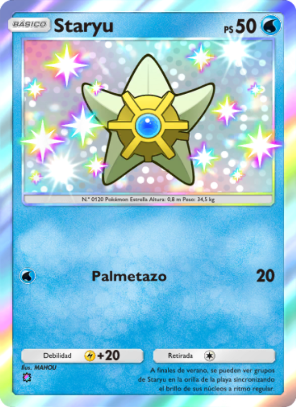 Staryu 218 — Celestial Guardians (Spanish Pokémon TCG card)