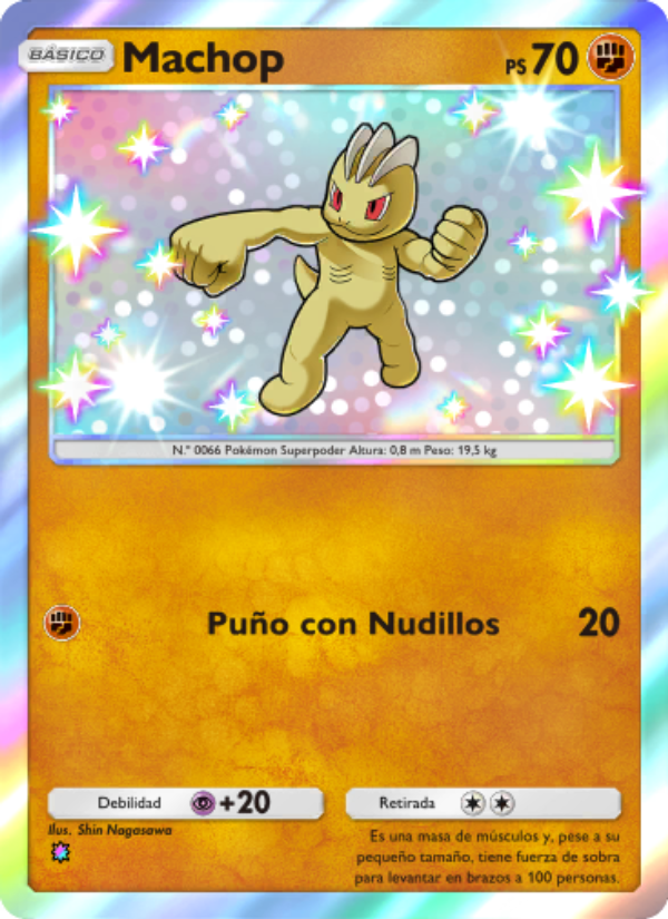 Machop 223 — Celestial Guardians (Spanish Pokémon TCG card)