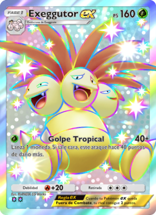 Exeggutor ex 231 — Celestial Guardians (Spanish Pokémon TCG card)