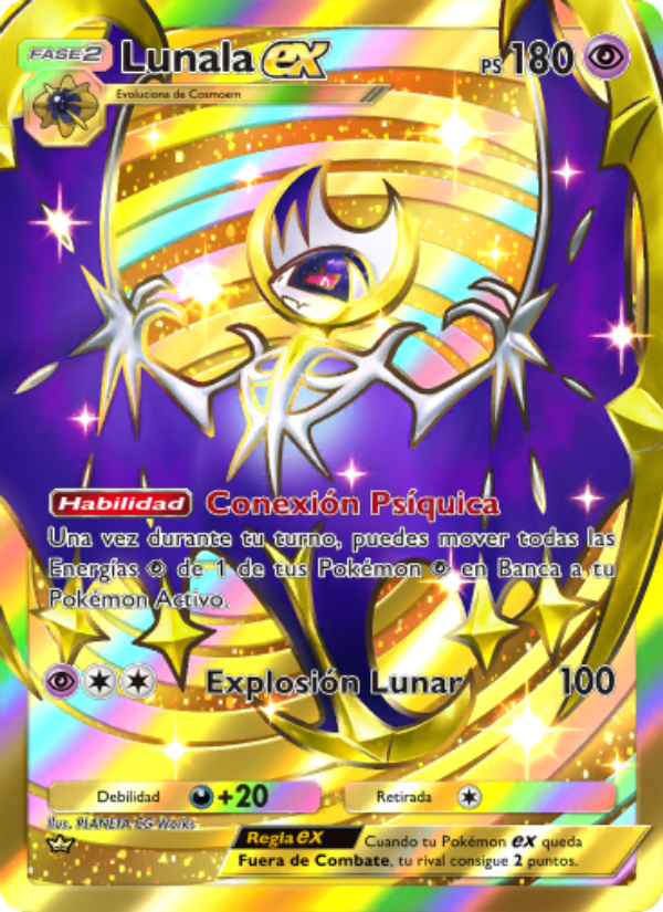 Lunala ex 238 — Celestial Guardians (Spanish Pokémon TCG card)