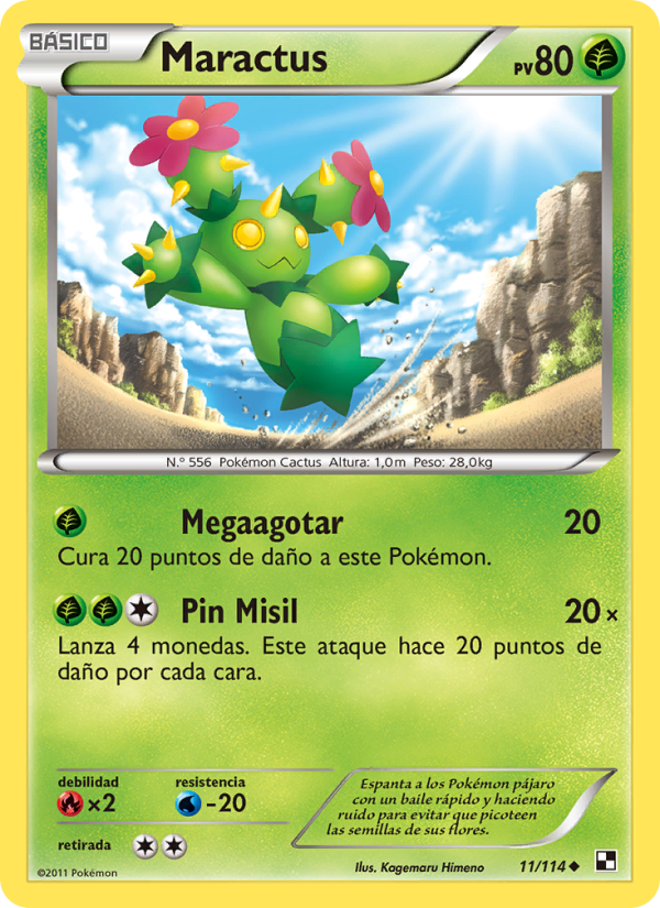 Maractus 11 — Black & White (Spanish Pokémon TCG card)
