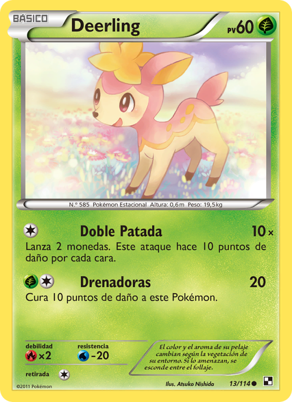 Deerling 13 — Black & White (Spanish Pokémon TCG card)
