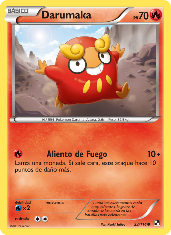 Darumaka 23 — Black & White (Spanish Pokémon TCG card)