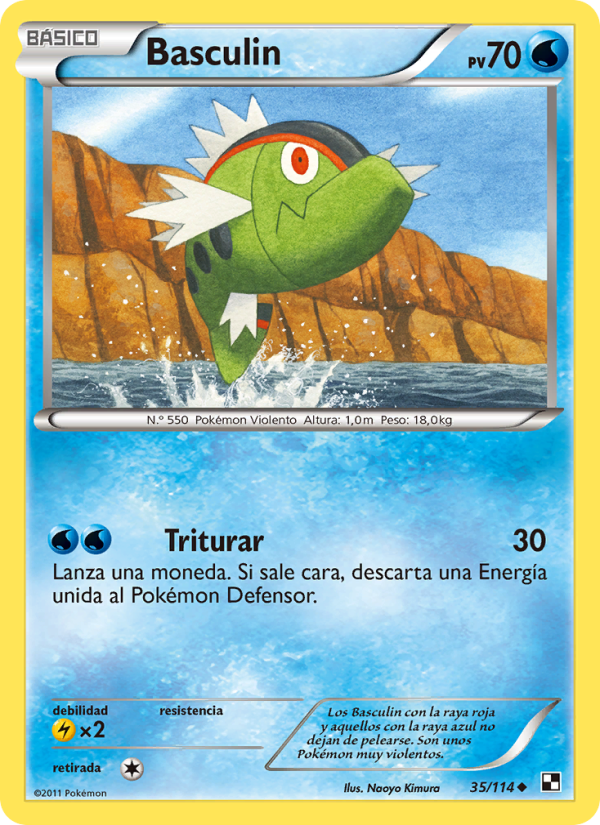 Basculin 35 — Black & White (Spanish Pokémon TCG card)