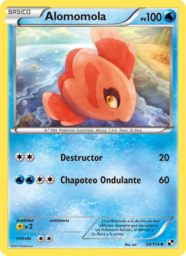 Alomomola 38 — Black & White (Spanish Pokémon TCG card)
