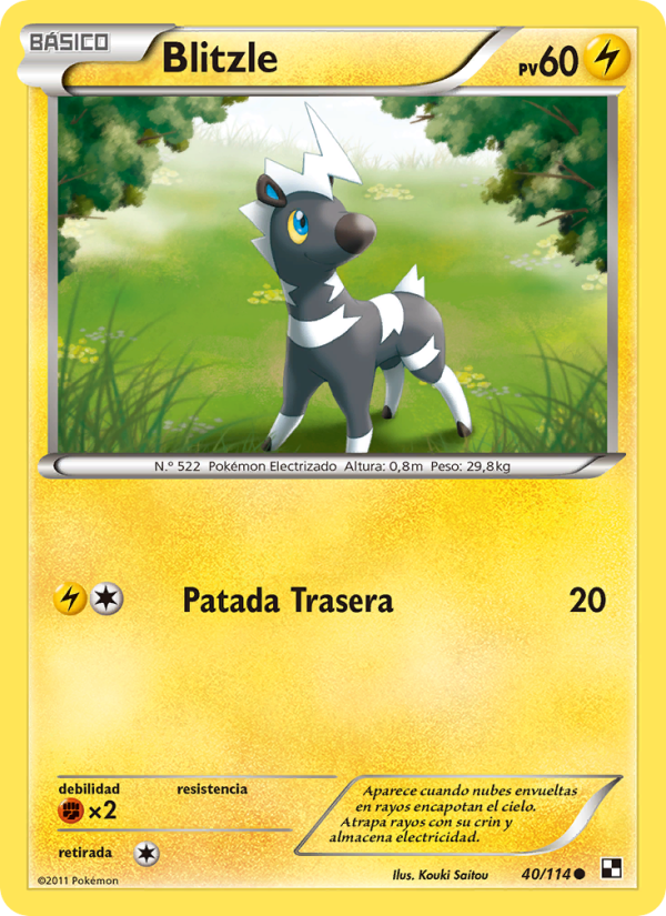 Blitzle 40 — Black & White (Spanish Pokémon TCG card)
