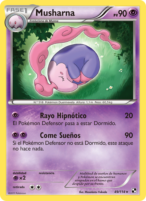 Musharna 49 — Black & White (Spanish Pokémon TCG card)