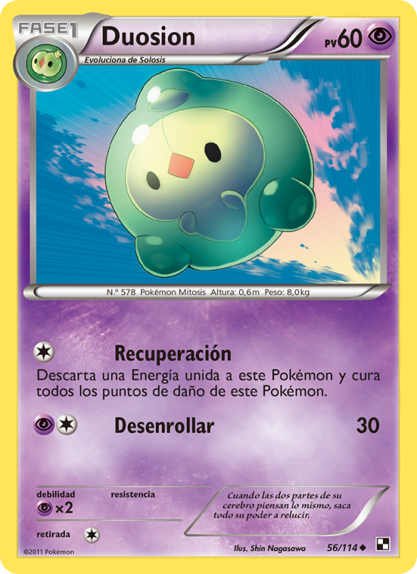 Duosion 56 — Black & White (Spanish Pokémon TCG card)