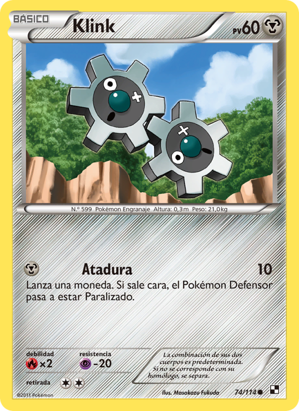 Klink 74 — Black & White (Spanish Pokémon TCG card)