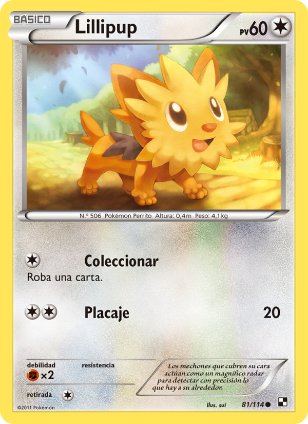 Lillipup 81 — Black & White (Spanish Pokémon TCG card)