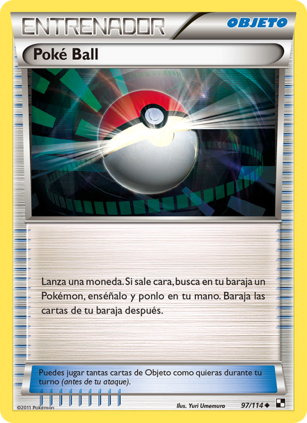 Poké Ball 97 — Black & White (Spanish Pokémon TCG card)