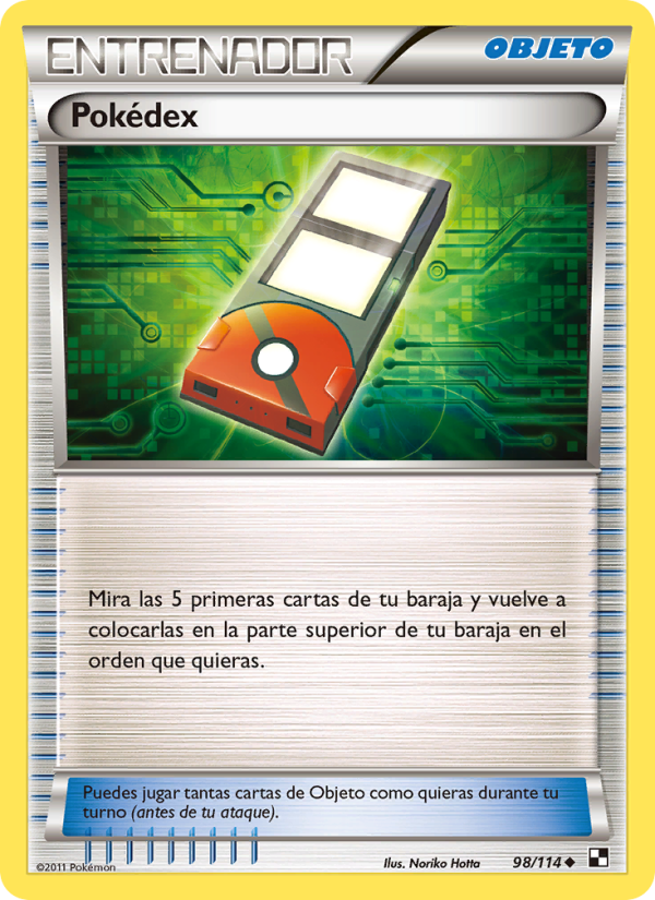 Pokédex 98 — Black & White (Spanish Pokémon TCG card)