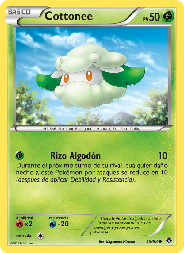 Cottonee 10 — Emerging Powers (Spanish Pokémon TCG card)