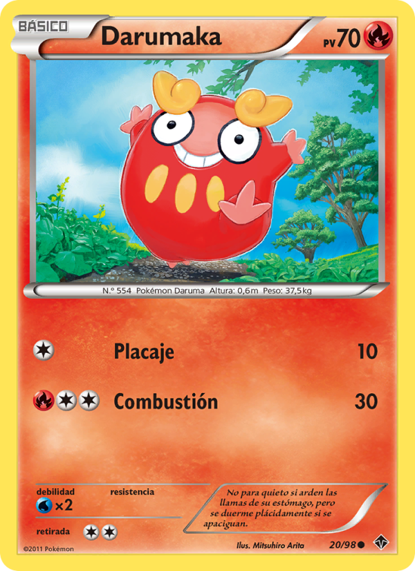 Darumaka 20 — Emerging Powers (Spanish Pokémon TCG card)