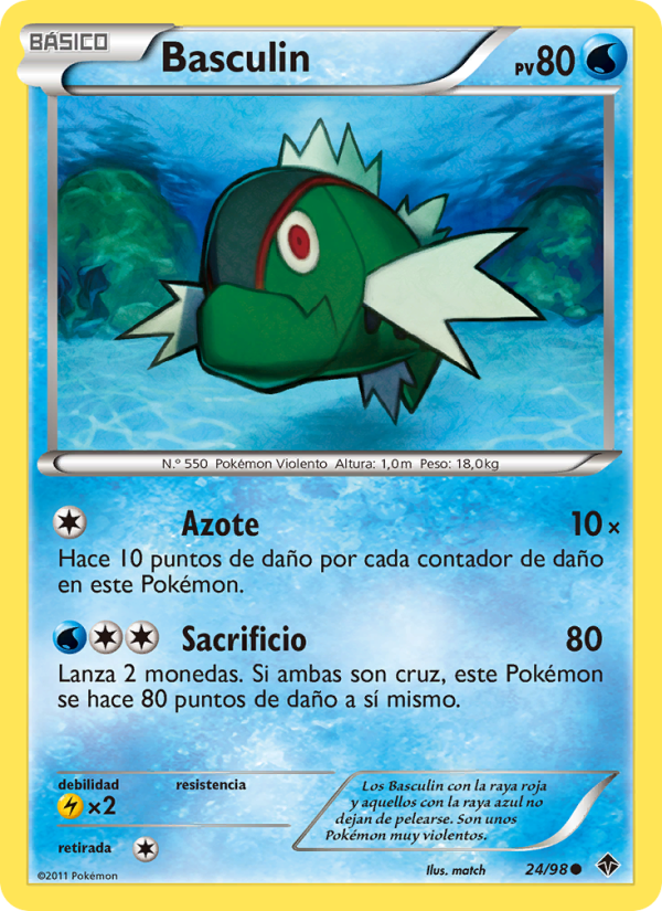 Basculin 24 — Emerging Powers (Spanish Pokémon TCG card)