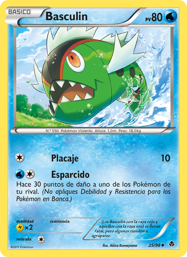 Basculin 25 — Emerging Powers (Spanish Pokémon TCG card)