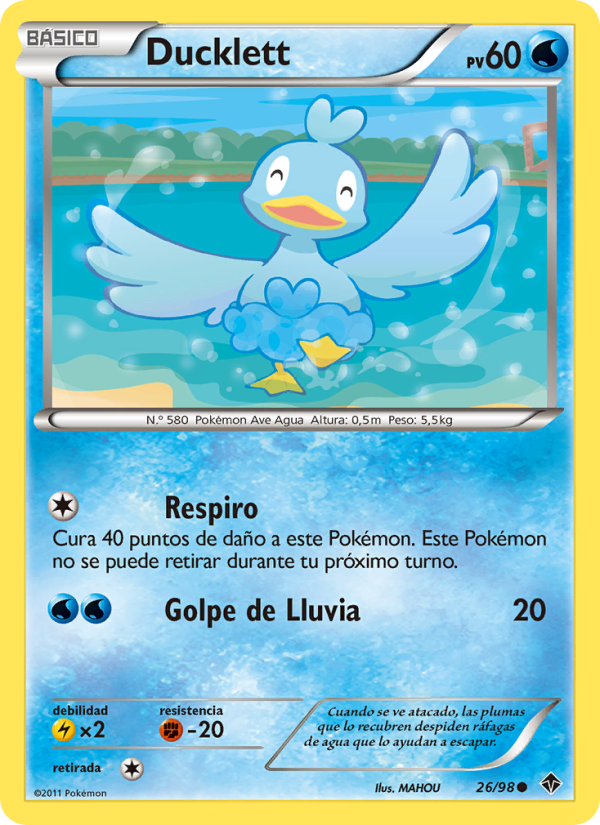 Ducklett 26 — Emerging Powers (Spanish Pokémon TCG card)
