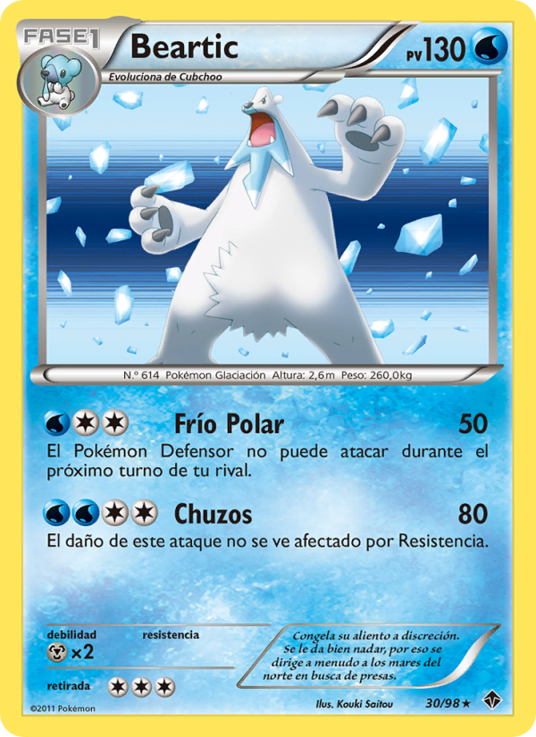 Beartic 30 — Emerging Powers (Spanish Pokémon TCG card)