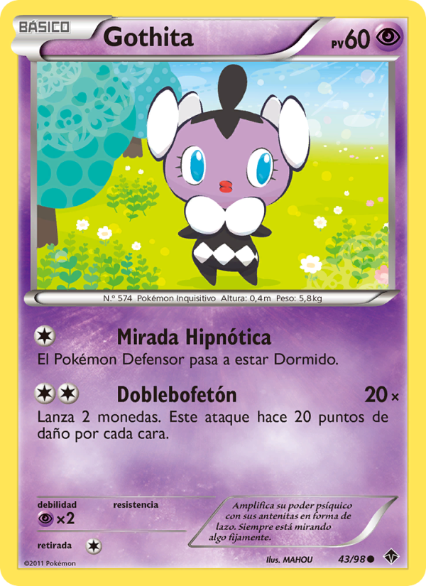 Gothita 43 — Emerging Powers (Spanish Pokémon TCG card)