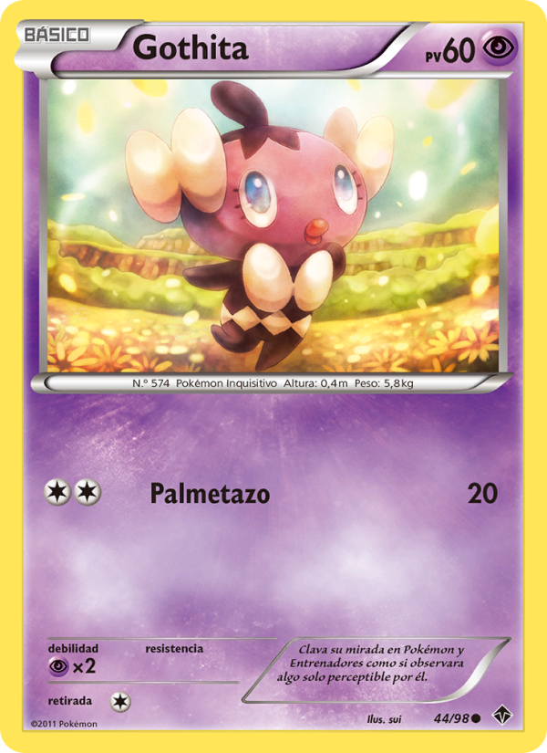 Gothita 44 — Emerging Powers (Spanish Pokémon TCG card)