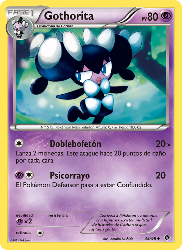 Gothorita 45 — Emerging Powers (Spanish Pokémon TCG card)