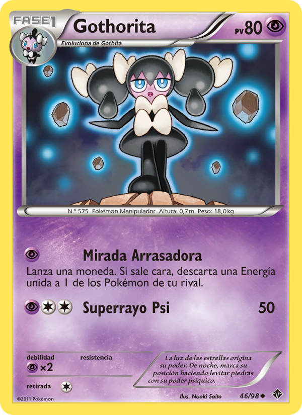 Gothorita 46 — Emerging Powers (Spanish Pokémon TCG card)