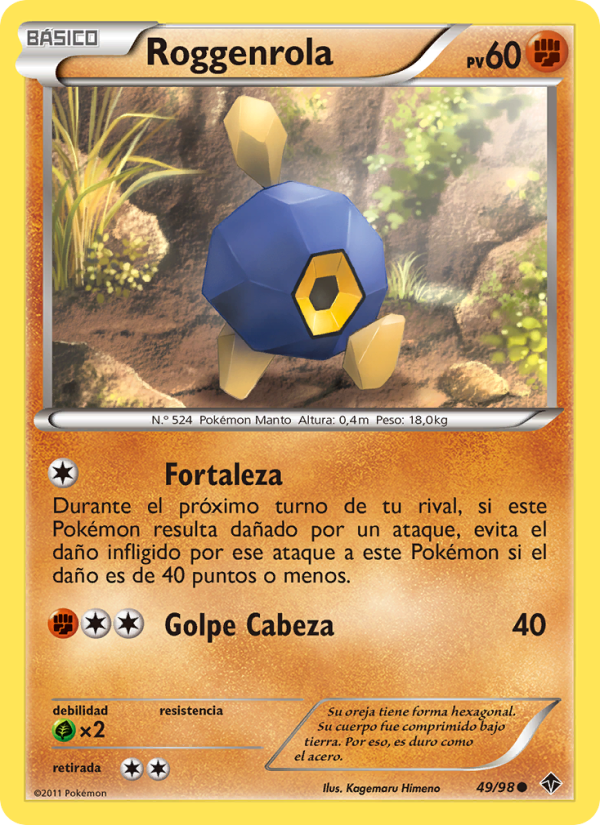 Roggenrola 49 — Emerging Powers (Spanish Pokémon TCG card)