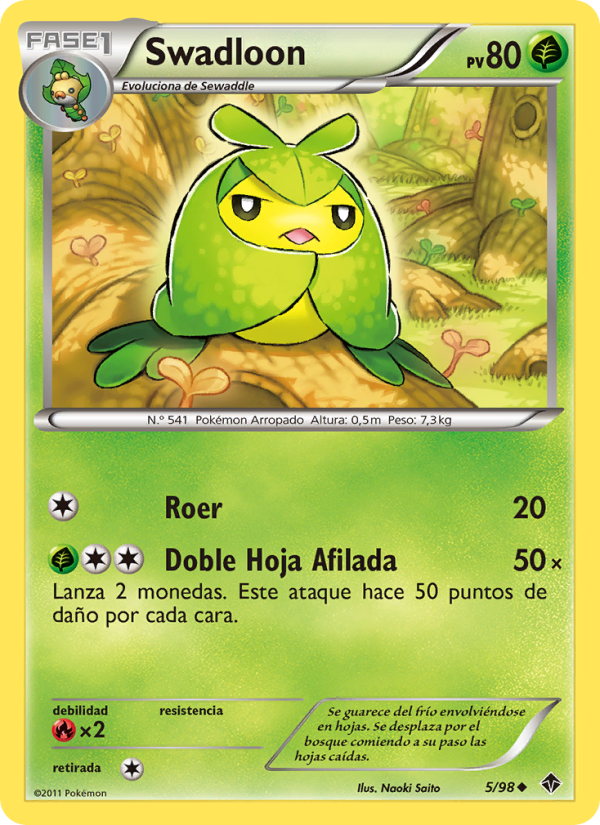 Swadloon 5 — Emerging Powers (Spanish Pokémon TCG card)