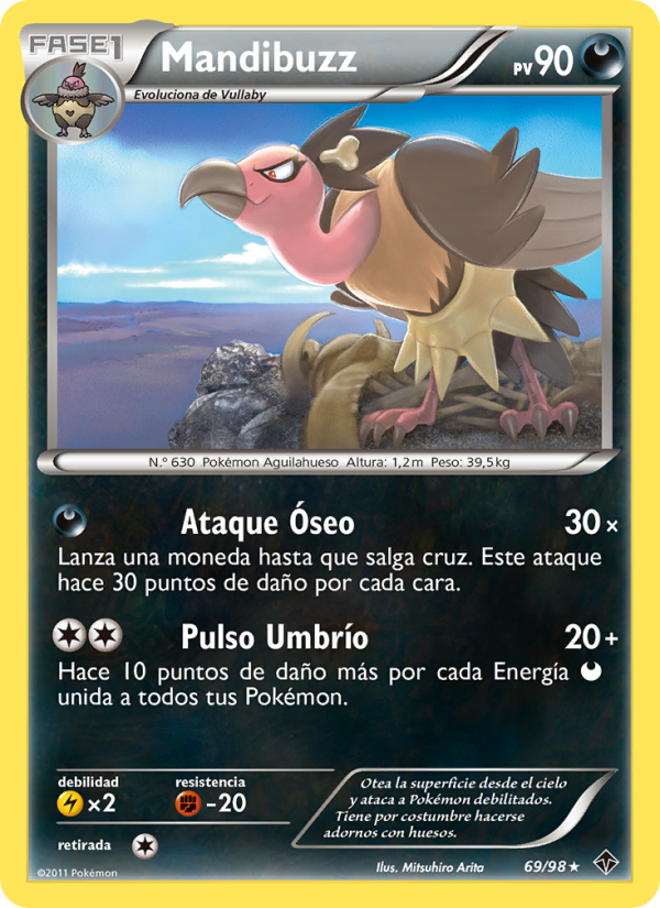 Mandibuzz 69 — Emerging Powers (Spanish Pokémon TCG card)