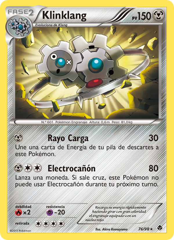 Klinklang 76 — Emerging Powers (Spanish Pokémon TCG card)