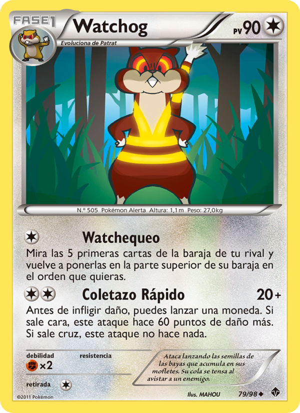 Watchog 79 — Emerging Powers (Spanish Pokémon TCG card)