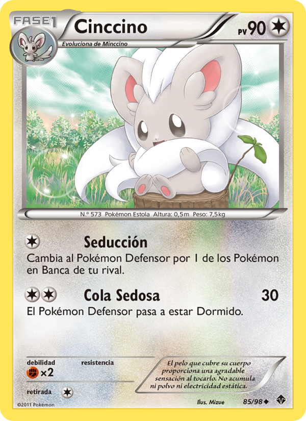 Cinccino 85 — Emerging Powers (Spanish Pokémon TCG card)