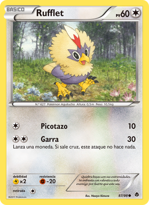 Rufflet 87 — Emerging Powers (Spanish Pokémon TCG card)