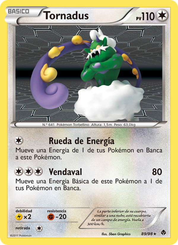 Tornadus 89 — Emerging Powers (Spanish Pokémon TCG card)