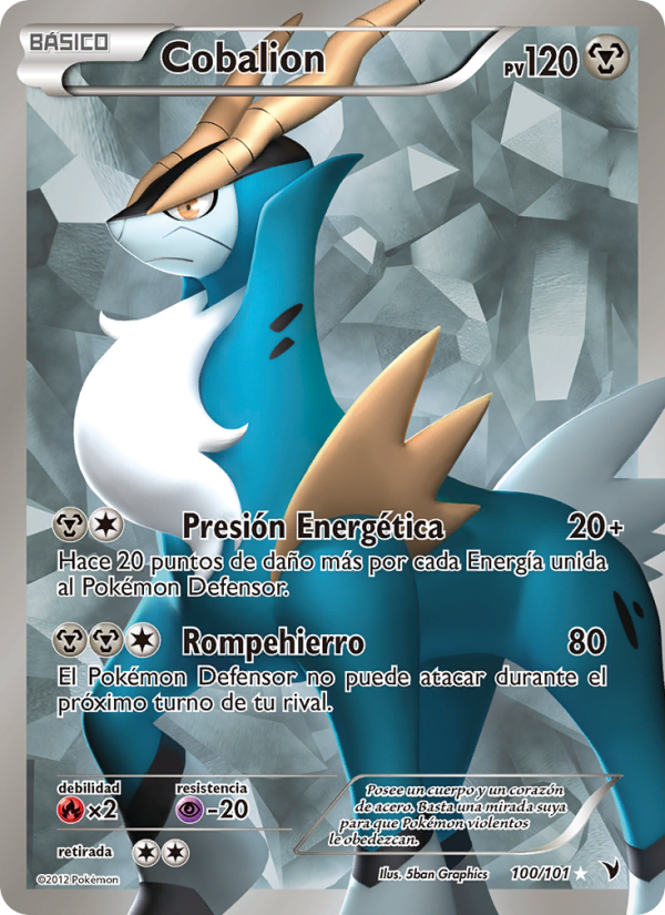 Cobalion 100 — Noble Victories (Spanish Pokémon TCG card)