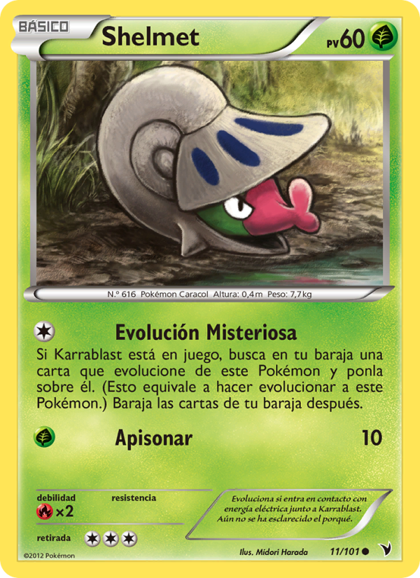 Shelmet 11 — Noble Victories (Spanish Pokémon TCG card)