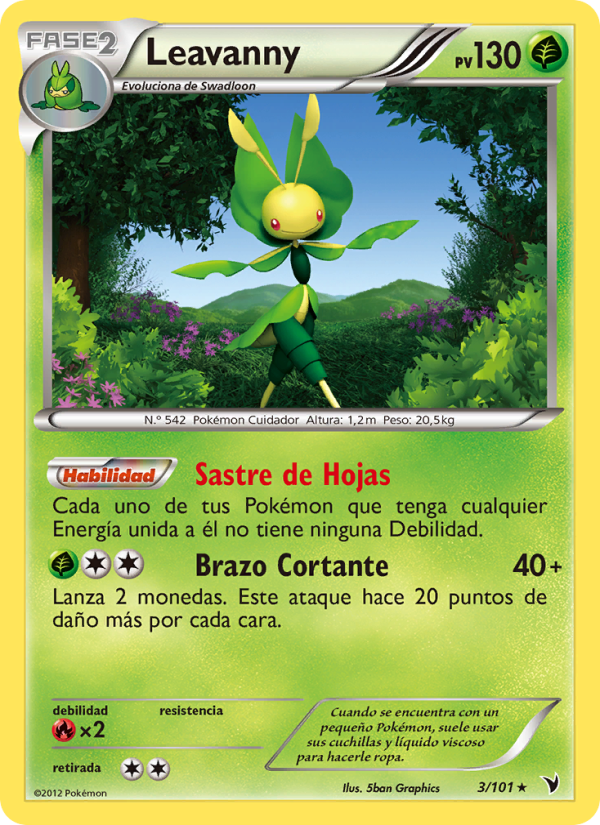 Leavanny 3 — Noble Victories (Spanish Pokémon TCG card)