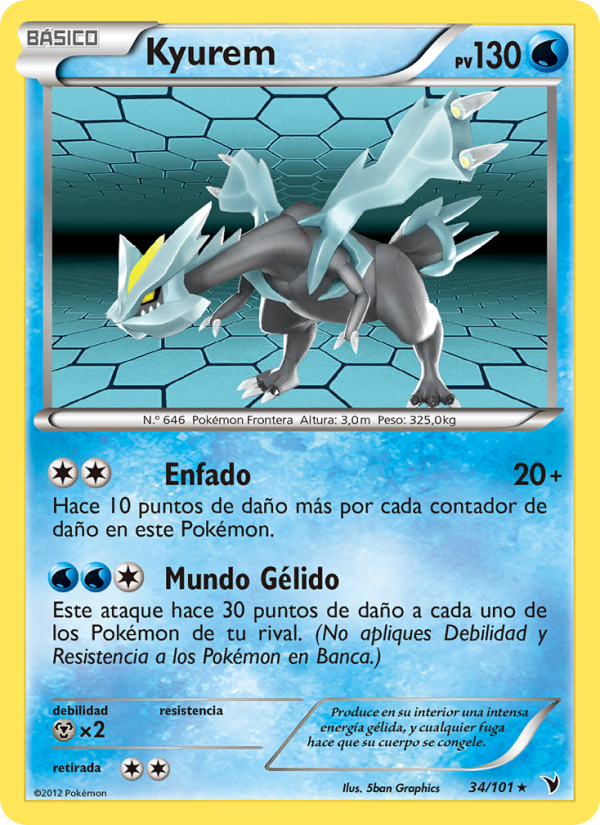 Kyurem 34 — Noble Victories (Spanish Pokémon TCG card)