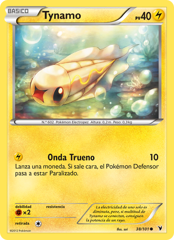 Tynamo 38 — Noble Victories (Spanish Pokémon TCG card)