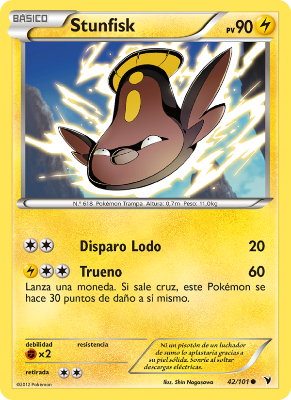 Stunfisk 42 — Noble Victories (Spanish Pokémon TCG card)
