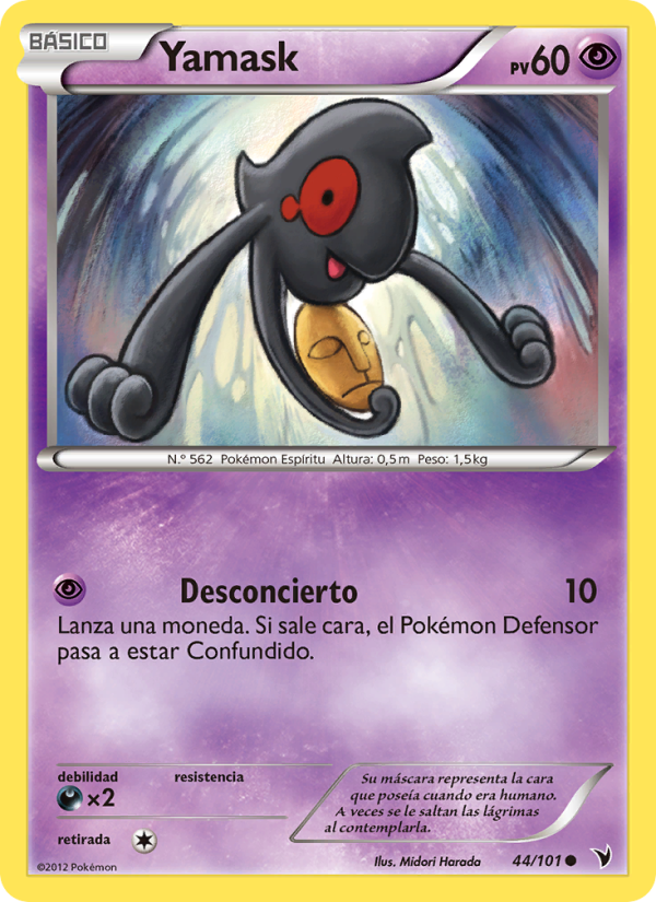 Yamask 44 — Noble Victories (Spanish Pokémon TCG card)