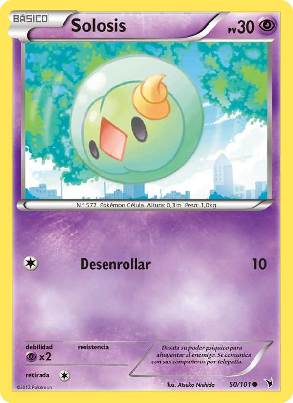 Solosis 50 — Noble Victories (Spanish Pokémon TCG card)