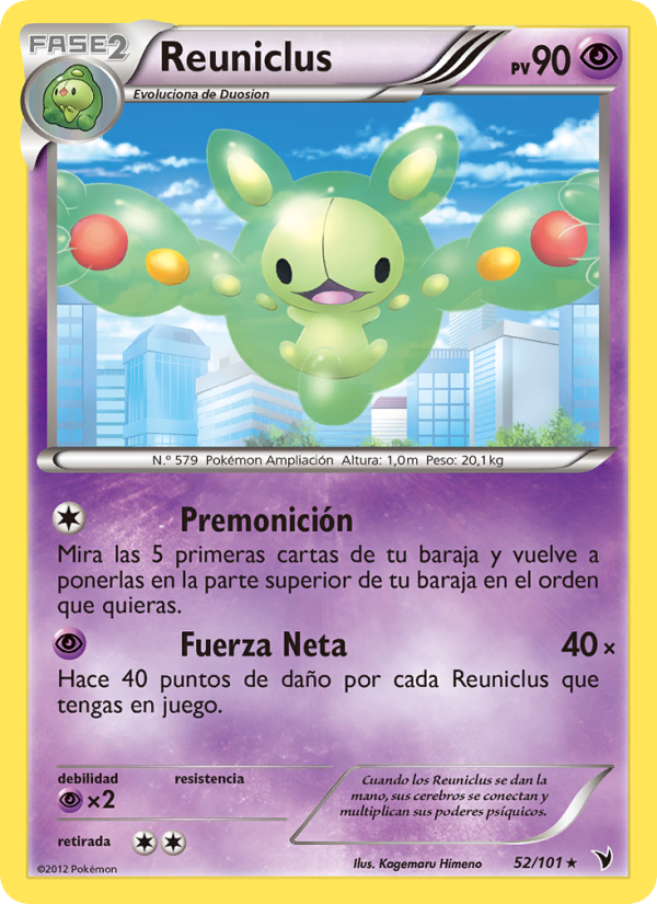 Reuniclus 52 — Noble Victories (Spanish Pokémon TCG card)