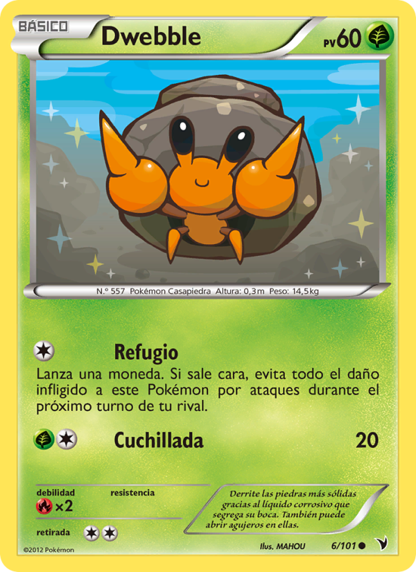 Dwebble 6 — Noble Victories (Spanish Pokémon TCG card)