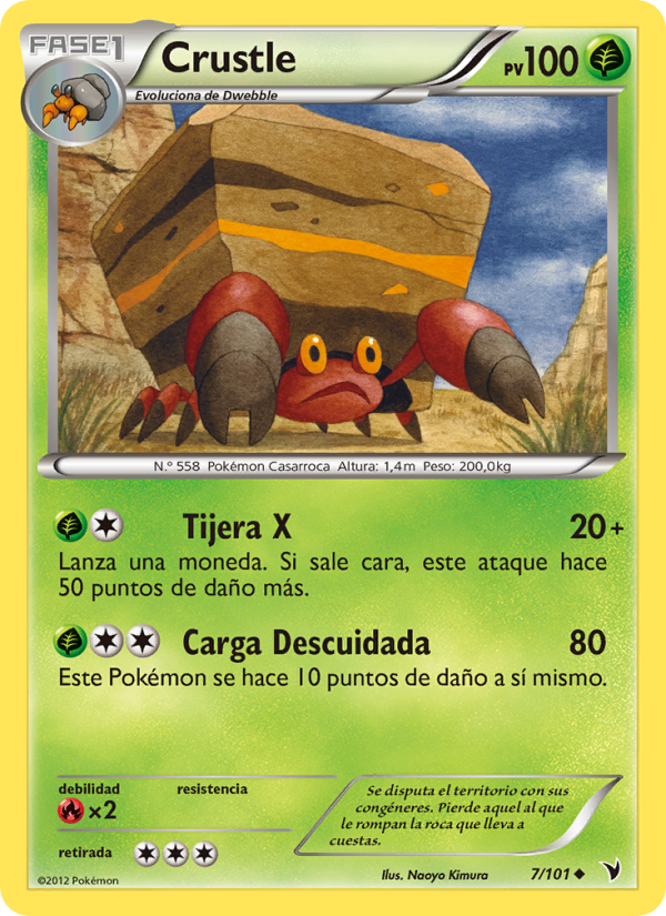 Crustle 7 — Noble Victories (Spanish Pokémon TCG card)